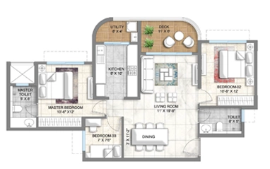 L&T Green Reserve ground floor plan